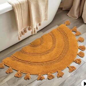 Orange Tassel Bath Mat